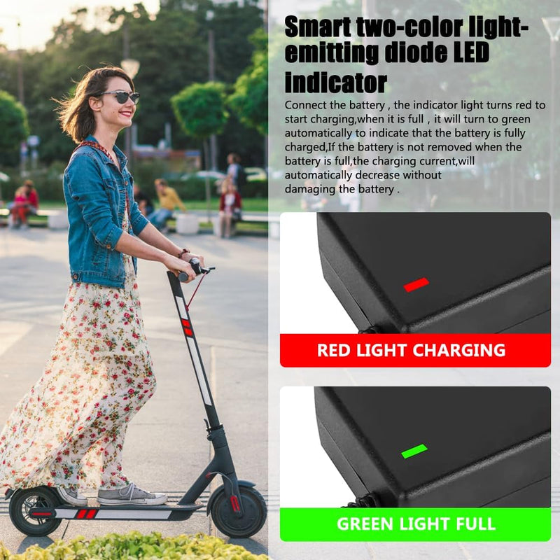XPJBKC Ladegeräte für Scooter, 42V 2A Hoverboard Ladekabel, AC Netzteil Fahrrad Ladegerät, E Scooter