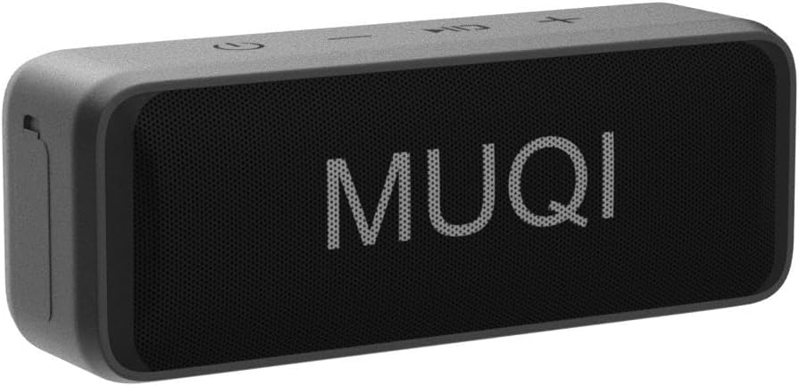 MUQI Bluetooth Lautsprecher, Musikbox mit IPX7 Wasserdicht,kabelloser Boxen 10W Stereo Sound intensi