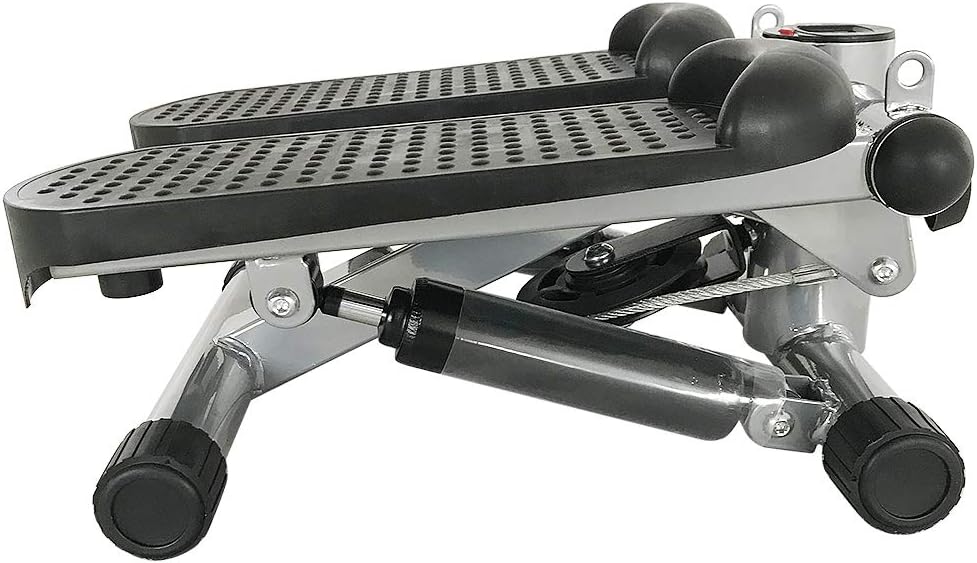 Stepper für Zuhause, Up-Down Swing Stepper mit Power Ropes, Stepper Hometrainer mit LCD Display, Tra