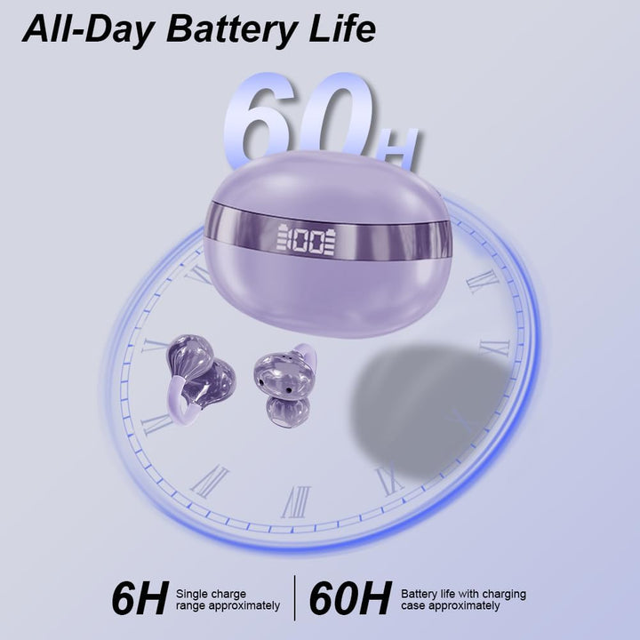 Clip-on Open-Ear Bluetooth-Kopfhörer Wireless,Bluetooth 6.0,60 Stunden Ultra-Lange Akkulaufzeit,Komf