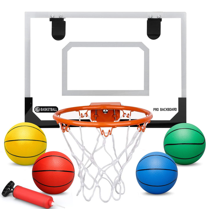 LNCOJOLM Indoor Mini Basketballkorb Basketball Hoop, kleine Bälle über Tür Small Board Hoop Spiel Se