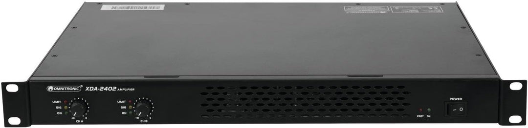 Omnitronic XDA-2402 Class-D-Verstärker | Stereo-PA-Verstärker mit Schaltnetzteil, 2 x 1200 W / 4 Ohm