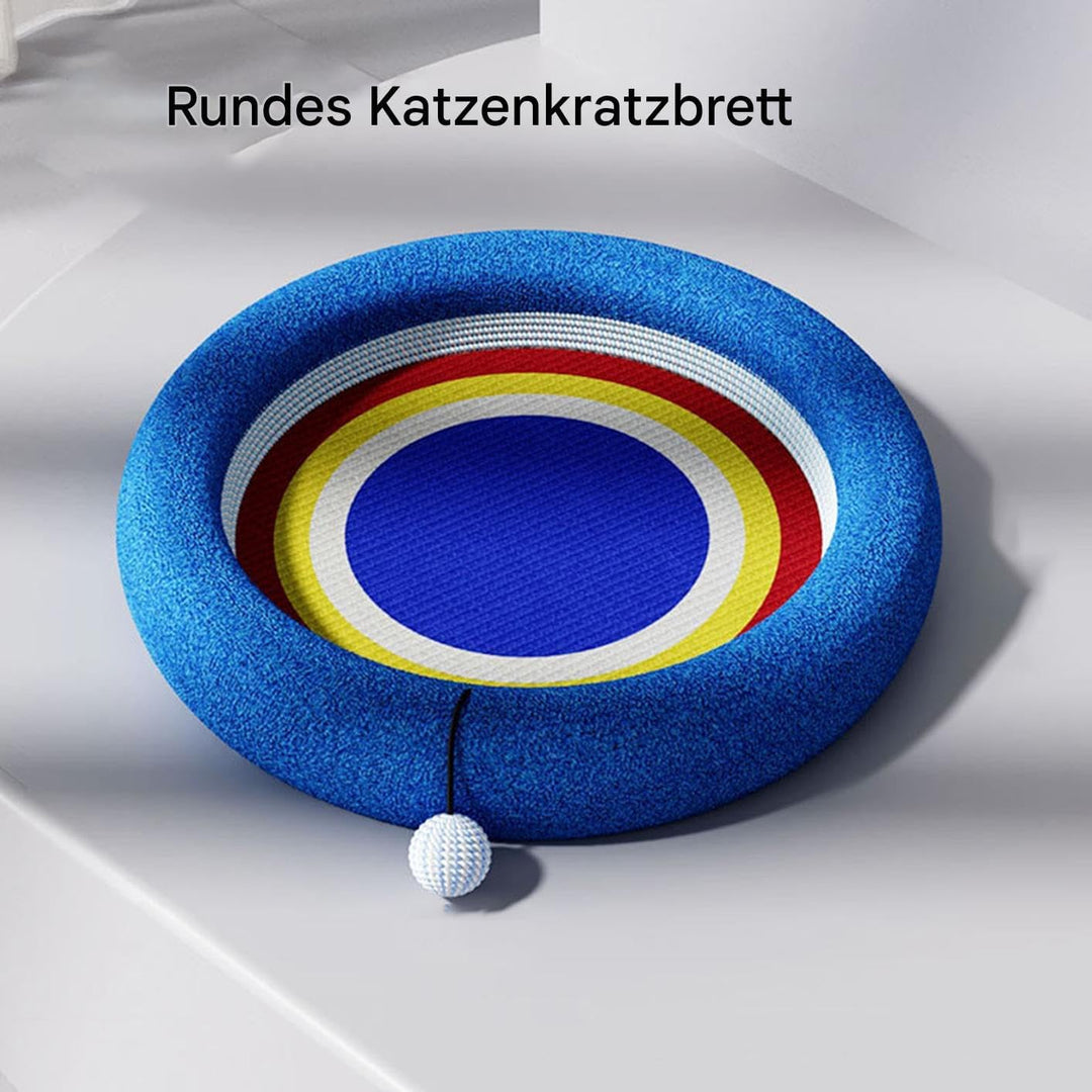 Katzenkratzbrett | Sisal Interaktive Spielzeuge Bett,Runde Katzenkratzmatte Nest | Für Kleine Und Mi