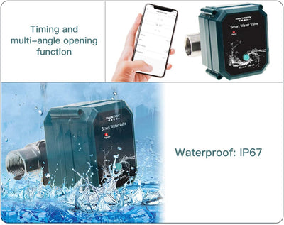 Zigbee Wasserventilsteuerung,Kabelloser Wassertimer Automatische Bewässerung Bewässerungstimer IP67