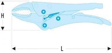 FACOM Gripzange mit Gekröpften Mehrzweck-Backen 150 mm, 1 Stück, 580.6 150mm, 150mm