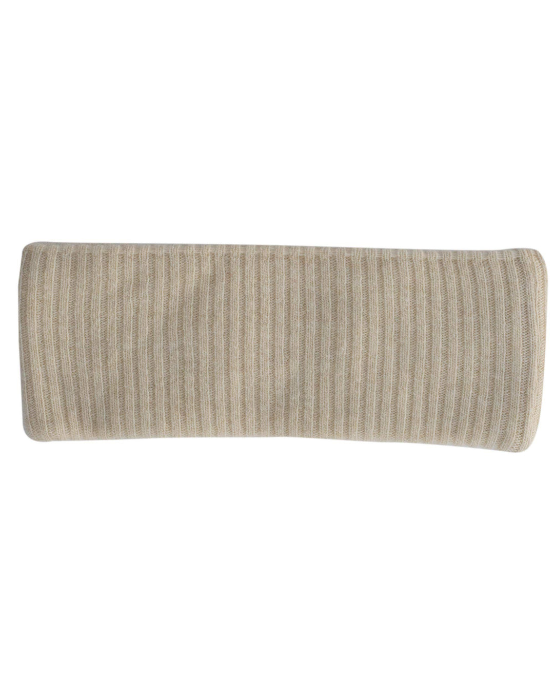 FosterNatur, Merino Stirnband Rippe mit Baumwollfutter, 100% Wolle Beige, Beige