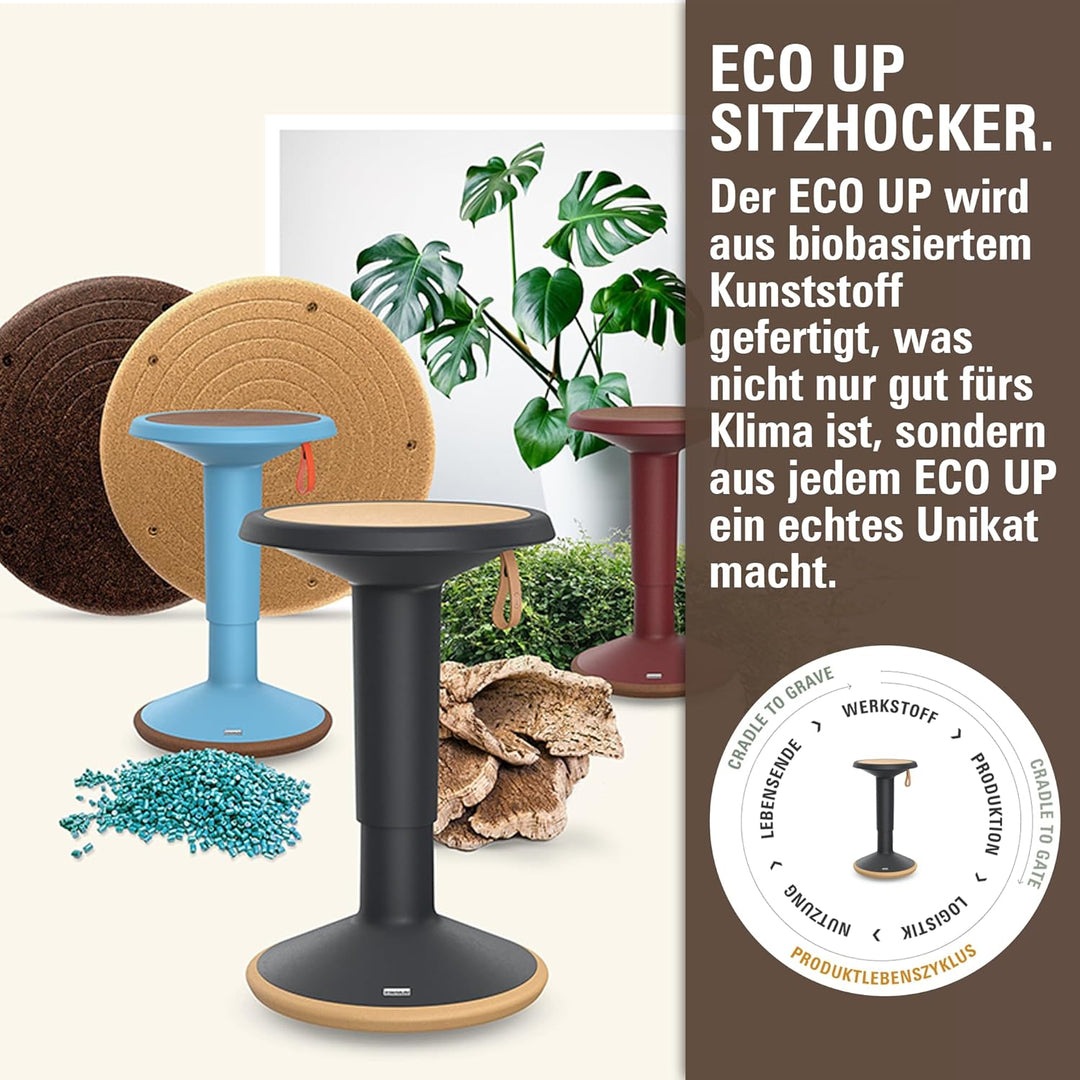 Interstuhl UPis1 - ergonomischer Sitzhocker mit Schwingeffekt - höhenverstellbar - Hocker mit rutsch