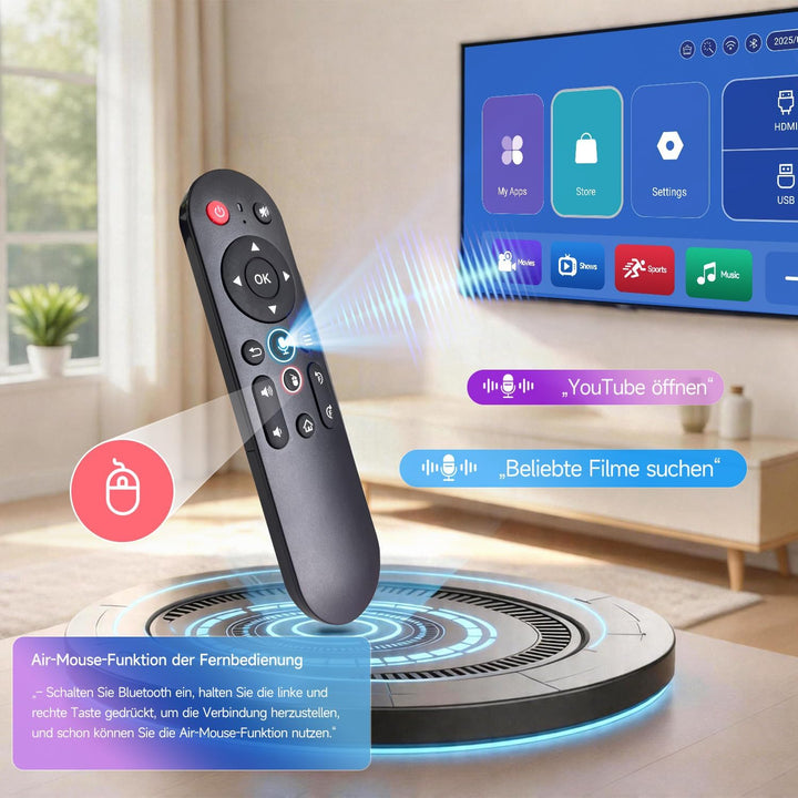 【Autofokus】 Magcubic Mini Beamer 4K HY320pro, Projektor mit Native 1080p, 400 ANSI, 10.000:1 Kontras