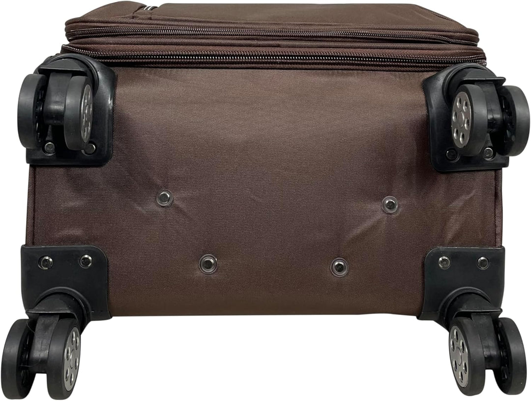 MY TRAVEL BAG Stoffkoffer Reisekoffer Trolley Tasche (M/L/XL/XXL oder 4er Set (Braun, M (Handgepäck)
