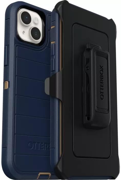 OtterBox Defender Series Displaylose Schutzhülle für iPhone 14 Plus, Blaue Wildlederschuhe (blau) De