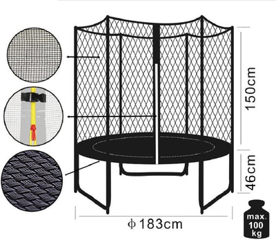 SixBros. Gartentrampolin Kindertrampolin 1,85m bis 4,60m - Trampolin für den Garten, Outdoor-Trampol