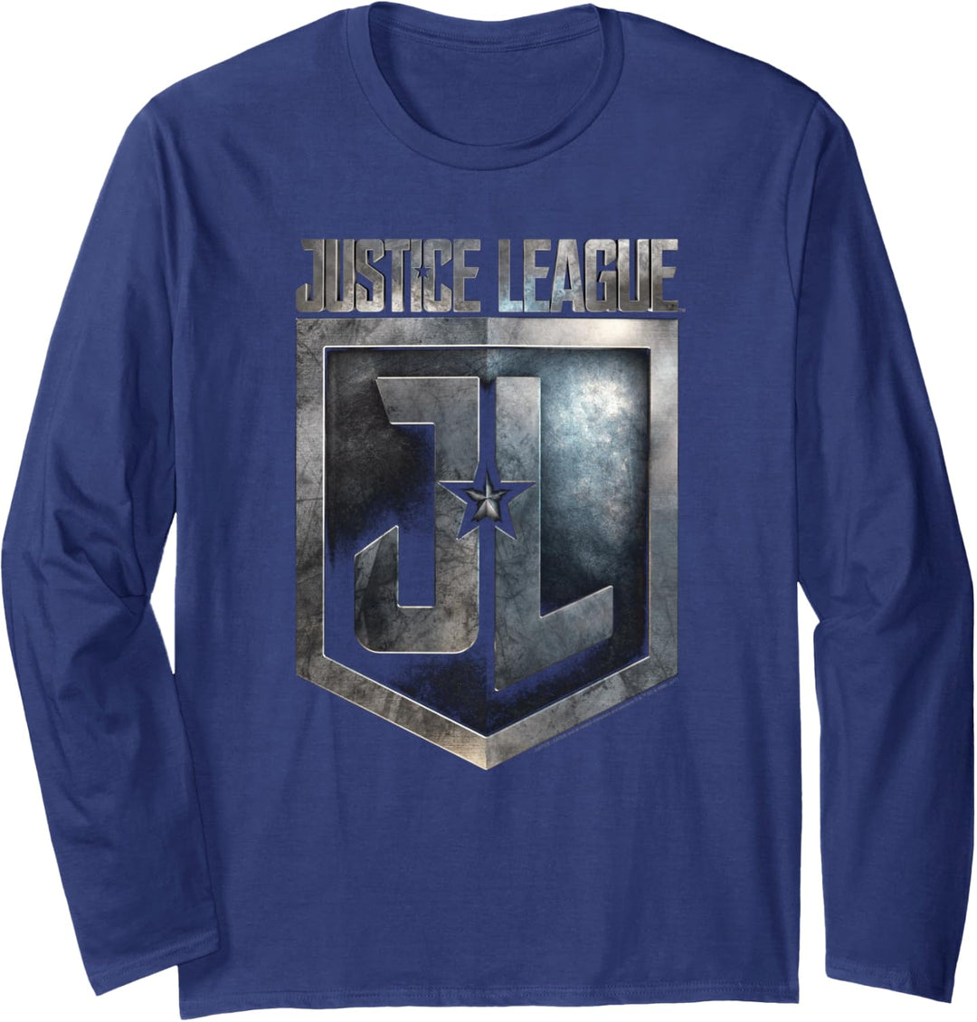 Justice League Movie Shield Logo Langarmshirt