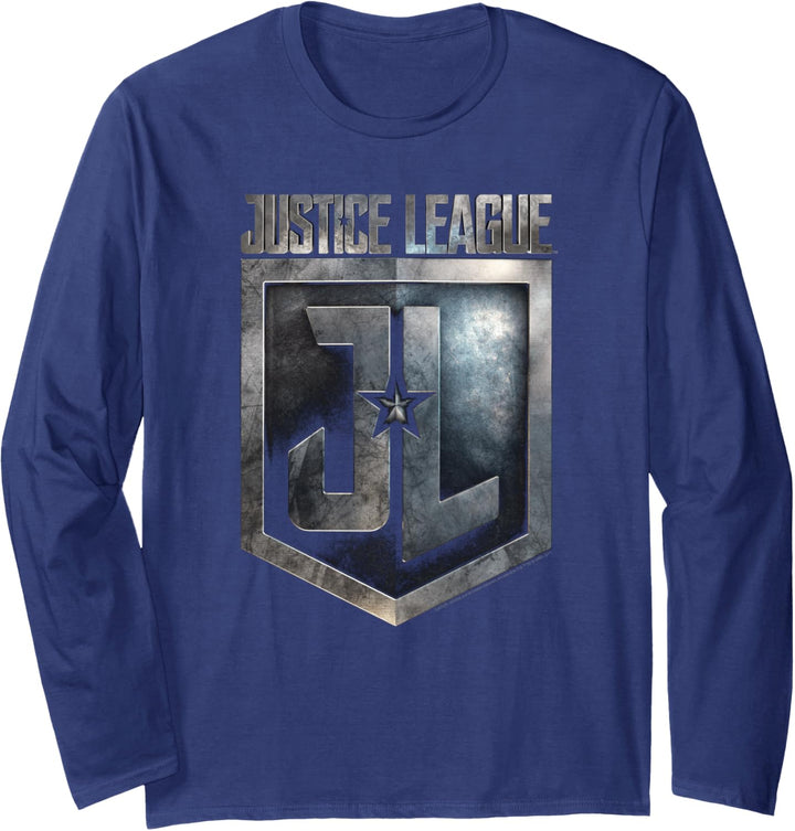 Justice League Movie Shield Logo Langarmshirt