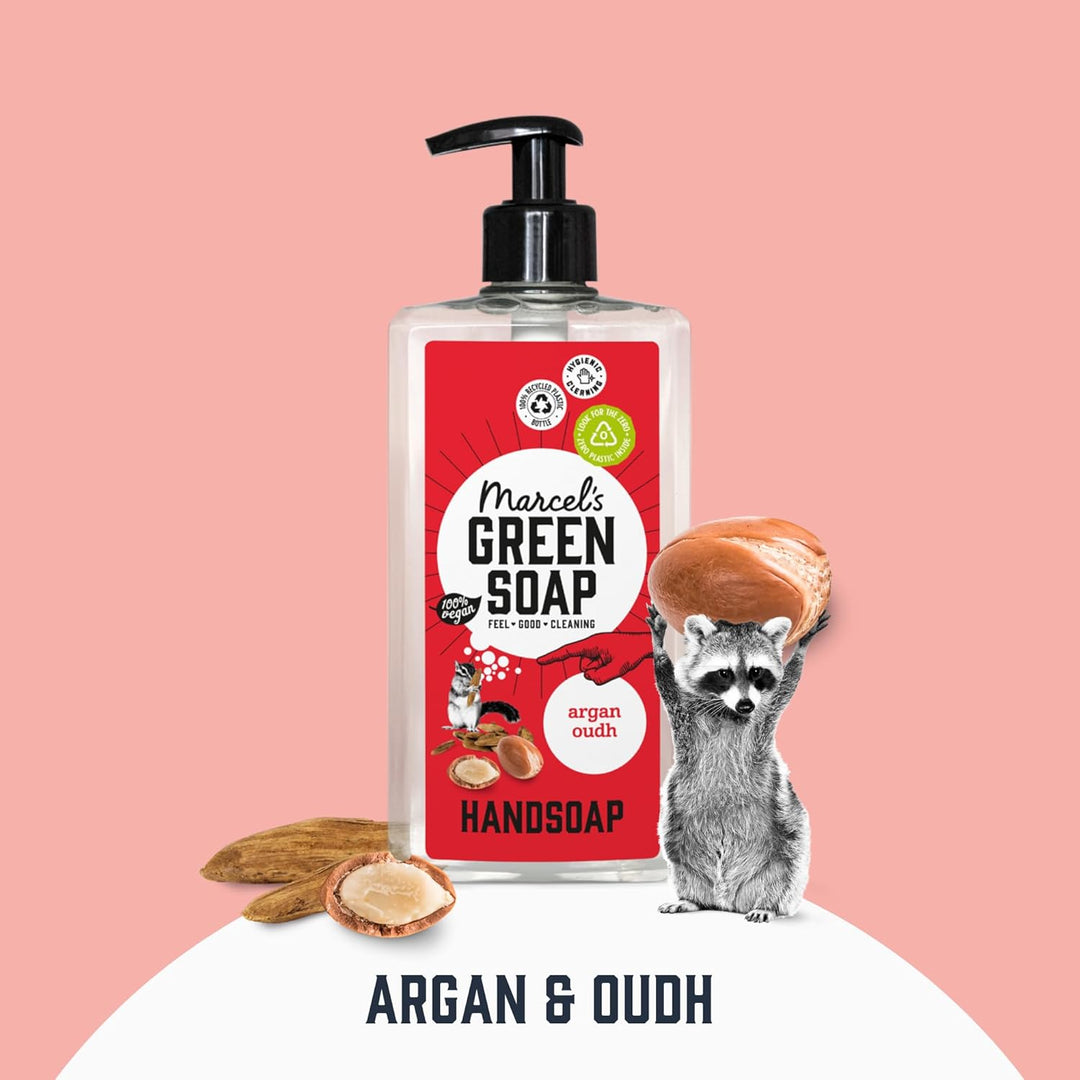 Marcel's Green Soap - Handseife Argan & Oudh - Flüssigseife Spender - 100% Umweltfreundlich - 100% V