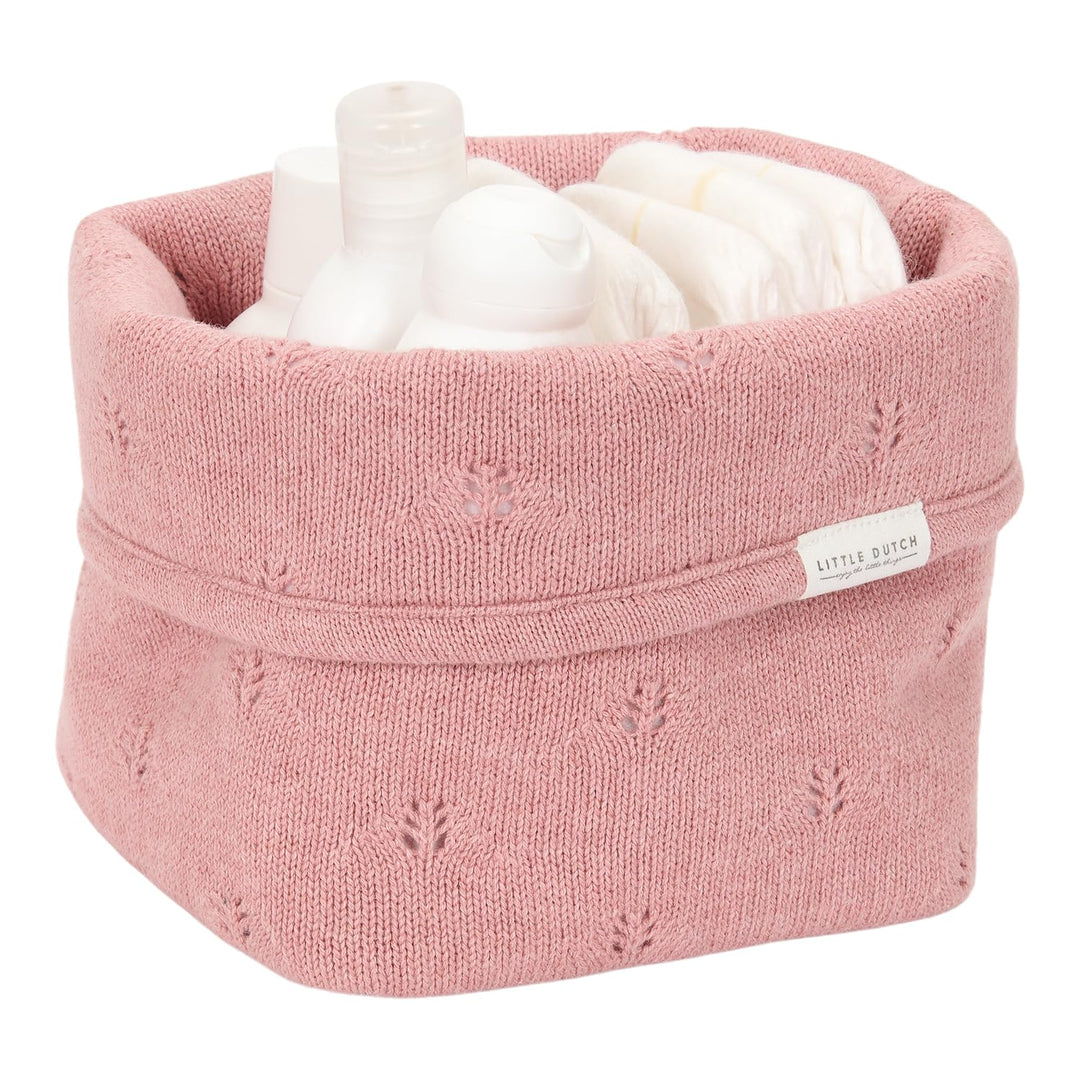Little Dutch Wickeltischkörbchen Körbchen Korb Utensilo Organizer für den Wickeltisch Baby Strick kl