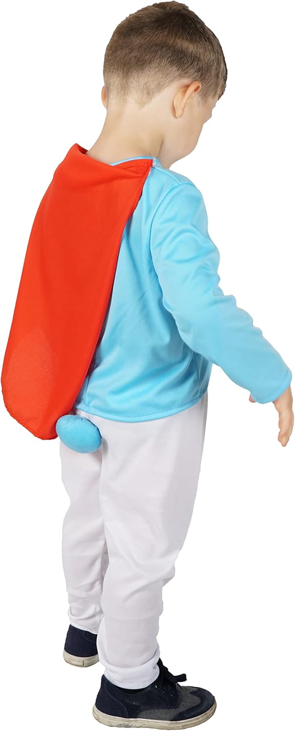 Ciao 14591.4-5 Costume Boy Official Smurfs (Size Years) with Cape The Disguise, Blue, White, 4-5 Jah
