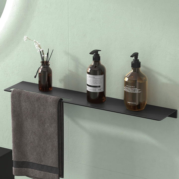 Mai & Mai Duschablage zum Bohren oder Kleben Duschregal Badablage aus Aluminium 60cm Badezimmerablag