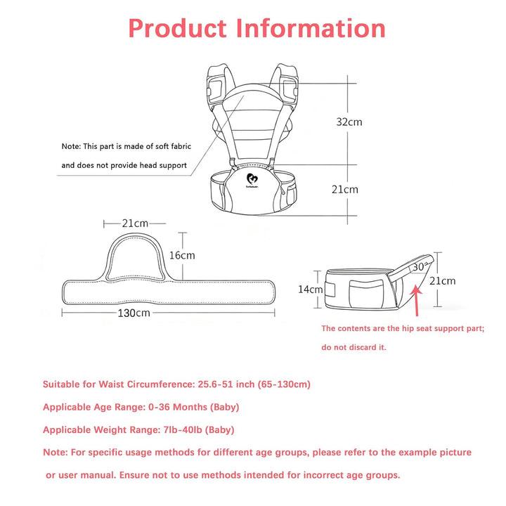 Bellababy Babytrage, All-In-One Babytrage für Neugeborene ab Geburt, Babys & Kleinkinder (0-36Monate
