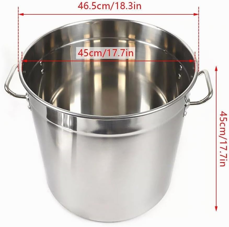 30/50/70 Liter Gastronomie Kochtopf, Suppentopf Mit Edelstahl Deckel, Kochtopf Induktion Gross mit G