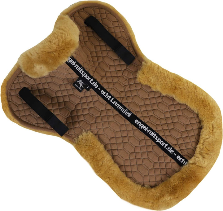 Engel Reitsport Lammfell Sattelkissen SAKIS2 mit Fellrand vorne und hinten camel-camel S, camel-came