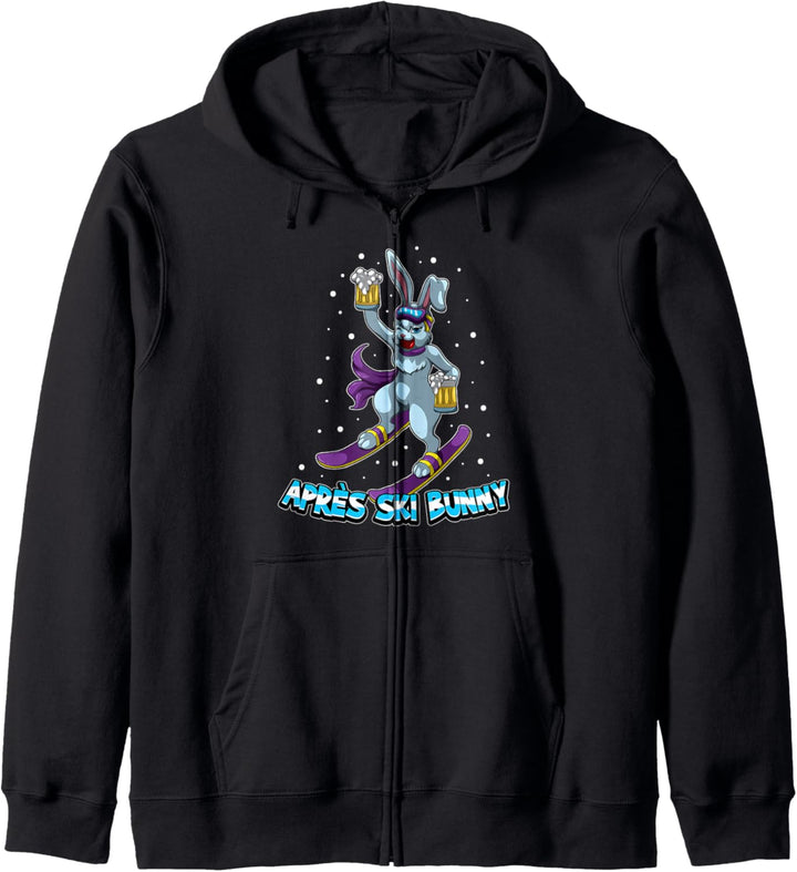Apres Ski Bunny - Hüttengaudi Outfit - Skihase Saufen Bier Kapuzenjacke