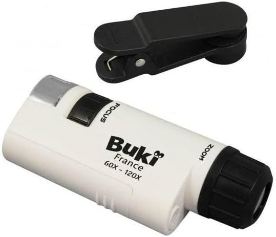 Buki France MR200 Taschen-Mikroskop, Weiss, schwarz