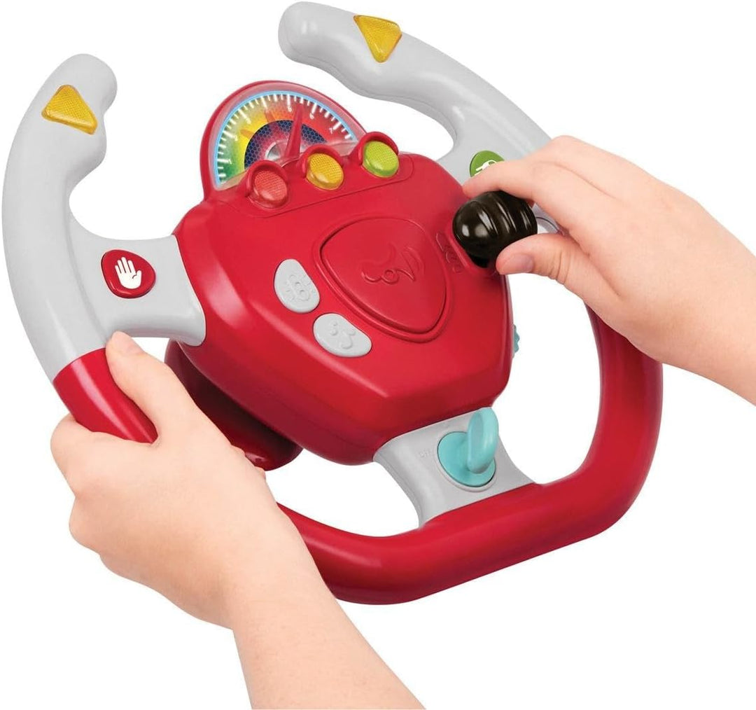 Battat – Geared To Steer – Interaktives Lenkrad – Tragbares Auto-Spielzeug – Kinderspiele &amp; Lieder –