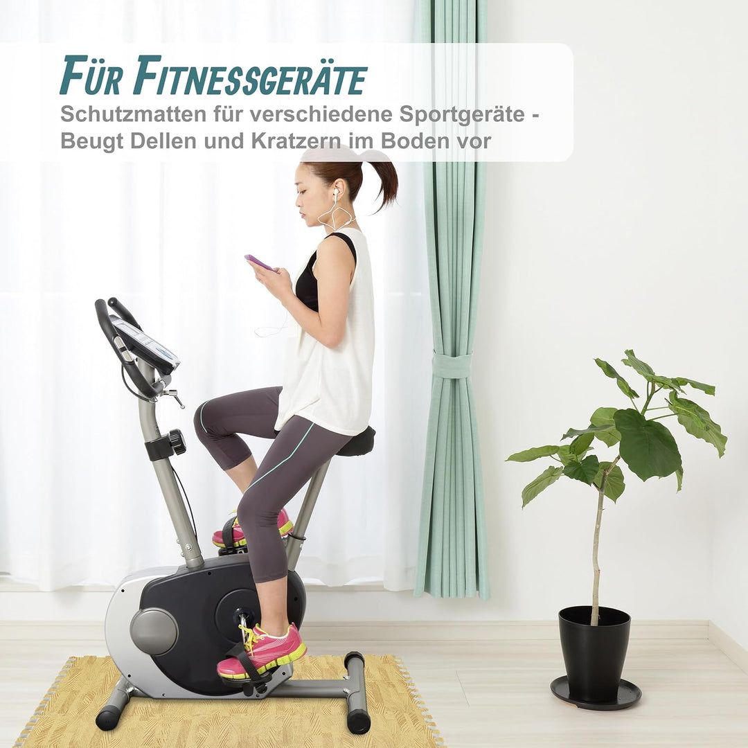 Relaxdays Bodenschutzmatte, 9 Puzzlematten f. Sport & Fitnessgeräte, 0,85 m², EVA Schaumstoff BPA-fr
