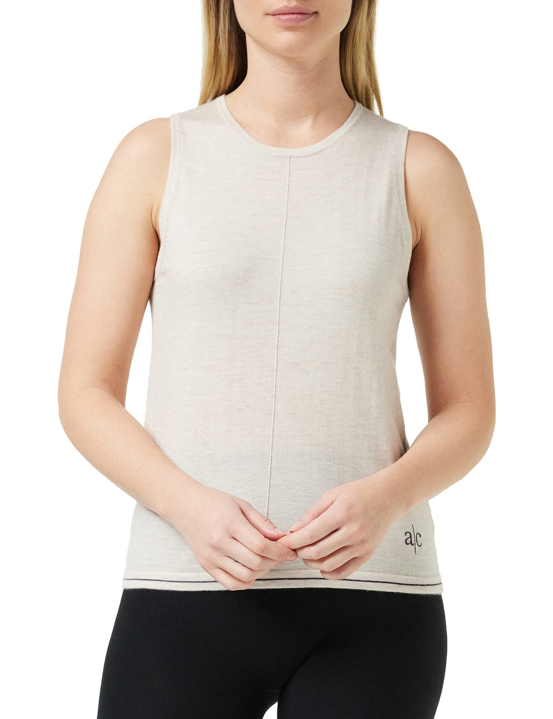 Active Cashmere Damen A|c Sport Performance Vest Pullunder, L Beige
