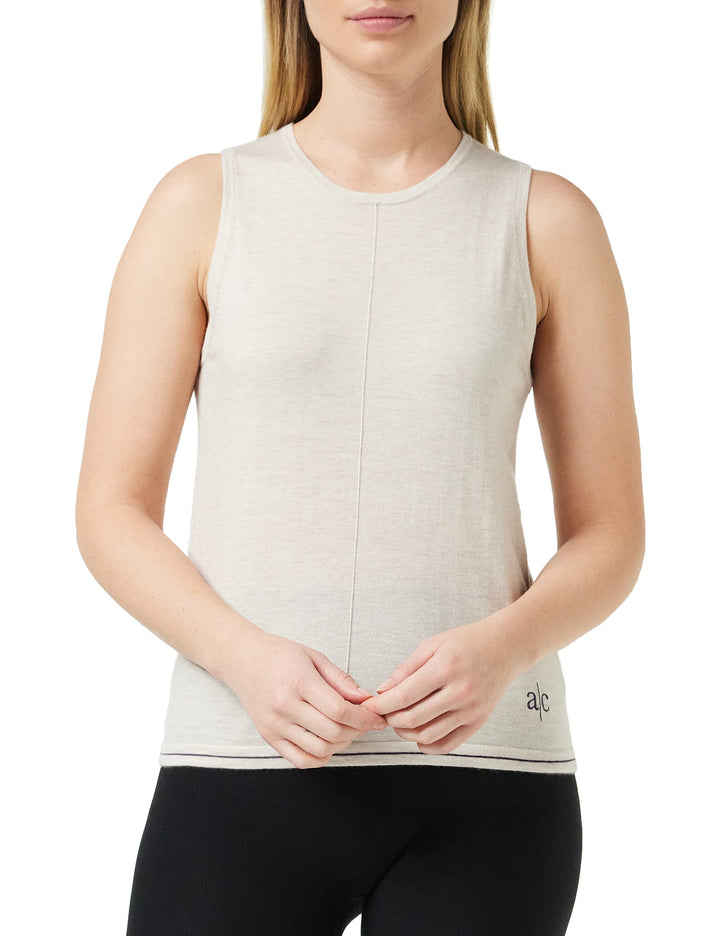 Active Cashmere Damen A|c Sport Performance Vest Pullunder, L Beige