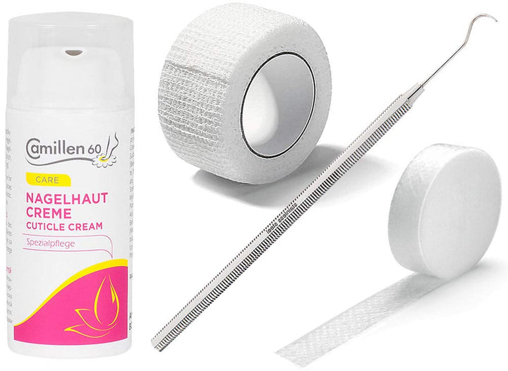 Kosmetex 1x Tamponade, Nagelhaut-Creme Camillen 60, 1x Zehenbinde 1x Wattehaken zum tamponieren vom