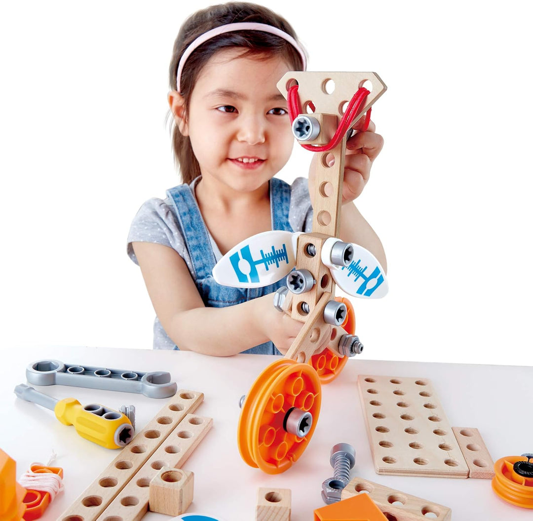 Hape Junior Inventor Erfinder Set Deluxe, Experimentierset, Mint-Spielzeug, ab 4 Jahre