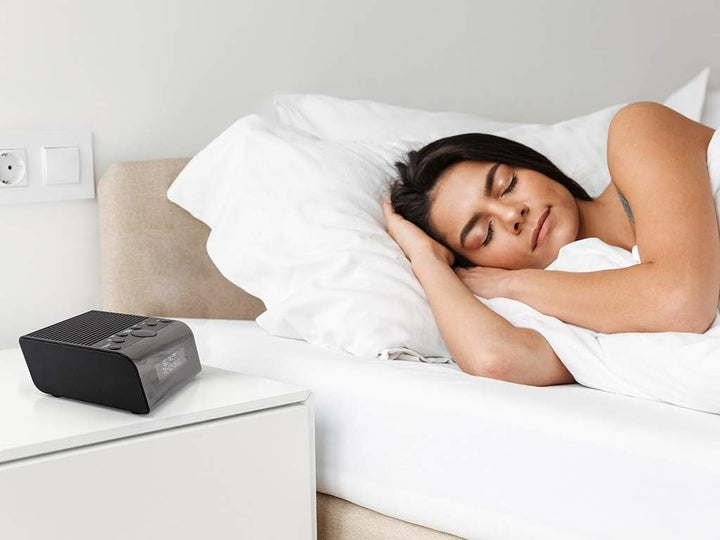 Caliber Radio wecker - Doppelter Alarm mit Schlummerfunktion - DAB Plus - FM - LCD-Anzeige - Strom o