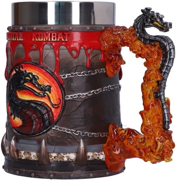 Nemesis Now Offizielles Lizenzprodukt Mortal Kombat Bierkrug, rot, 15,5 cm, Kunstharz