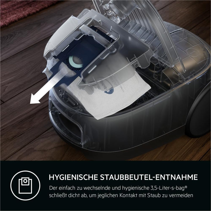 AEG CLEAN 6000 AB61C2DB Staubsauger mit Beutel / hohe Saugleistung / inkl. Polsterdüse / 50 % Recycl