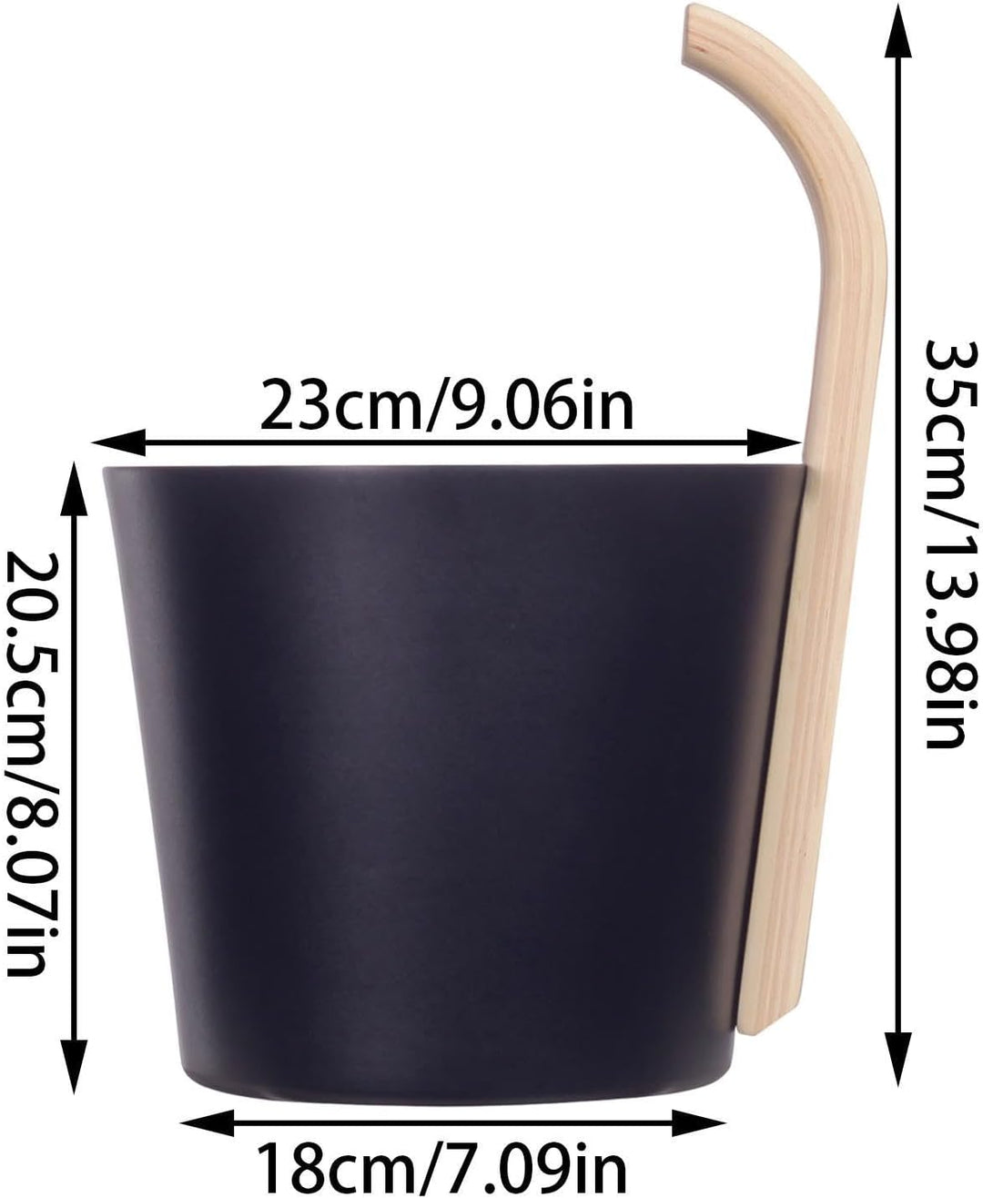 Sauna-Eimer-Set, Sauna-Mülleimer, 7L Aluminium-Wasserbehälter Für Innensaunabad, Trockensauna-Zubehö