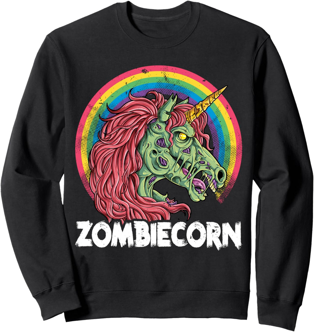 Zombiecorn Zombie Unicorn Halloween Gifts Men Women Rainbow Sweatshirt