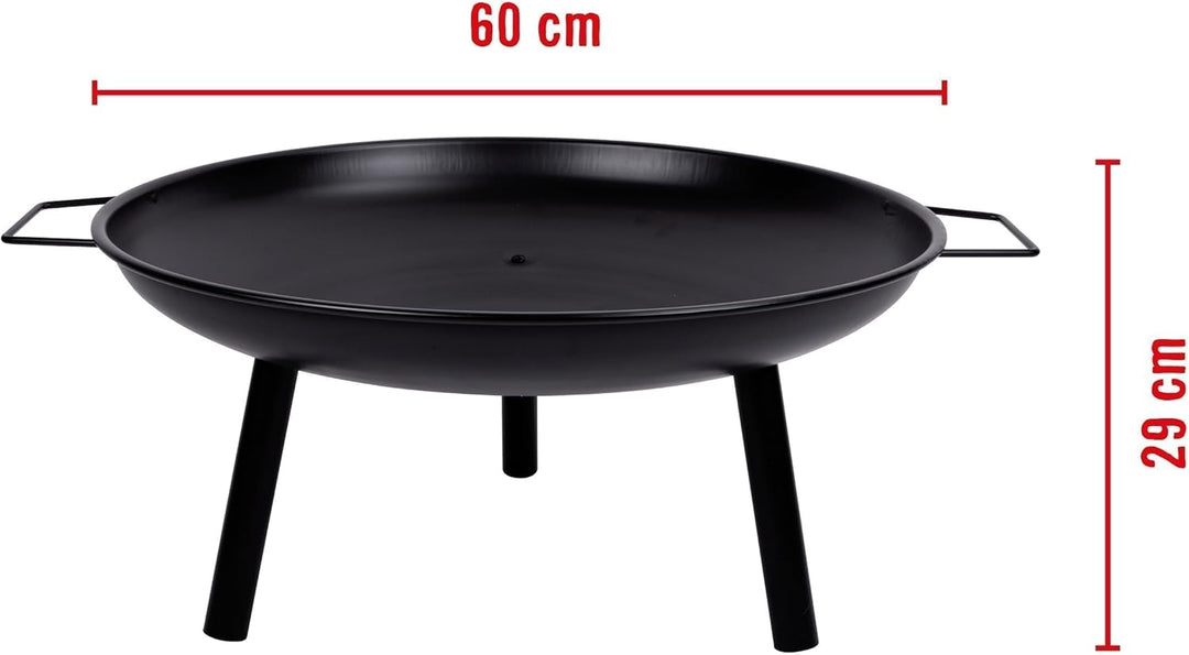 BBQ Collection Feuerschale Ø60 cm - Feuerkorb mit Griffen - Feuertonne für den Garten - Terrassenofe