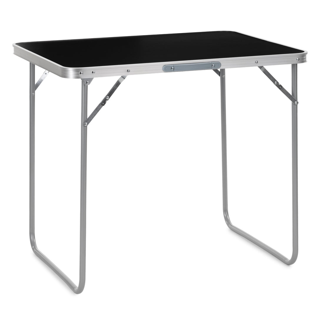 SPRINGOS Klapptisch 80x60 cm Aluminiumrahmen MDF Tischplatte Höhenstabil Tragbar Zusammenklappbar An