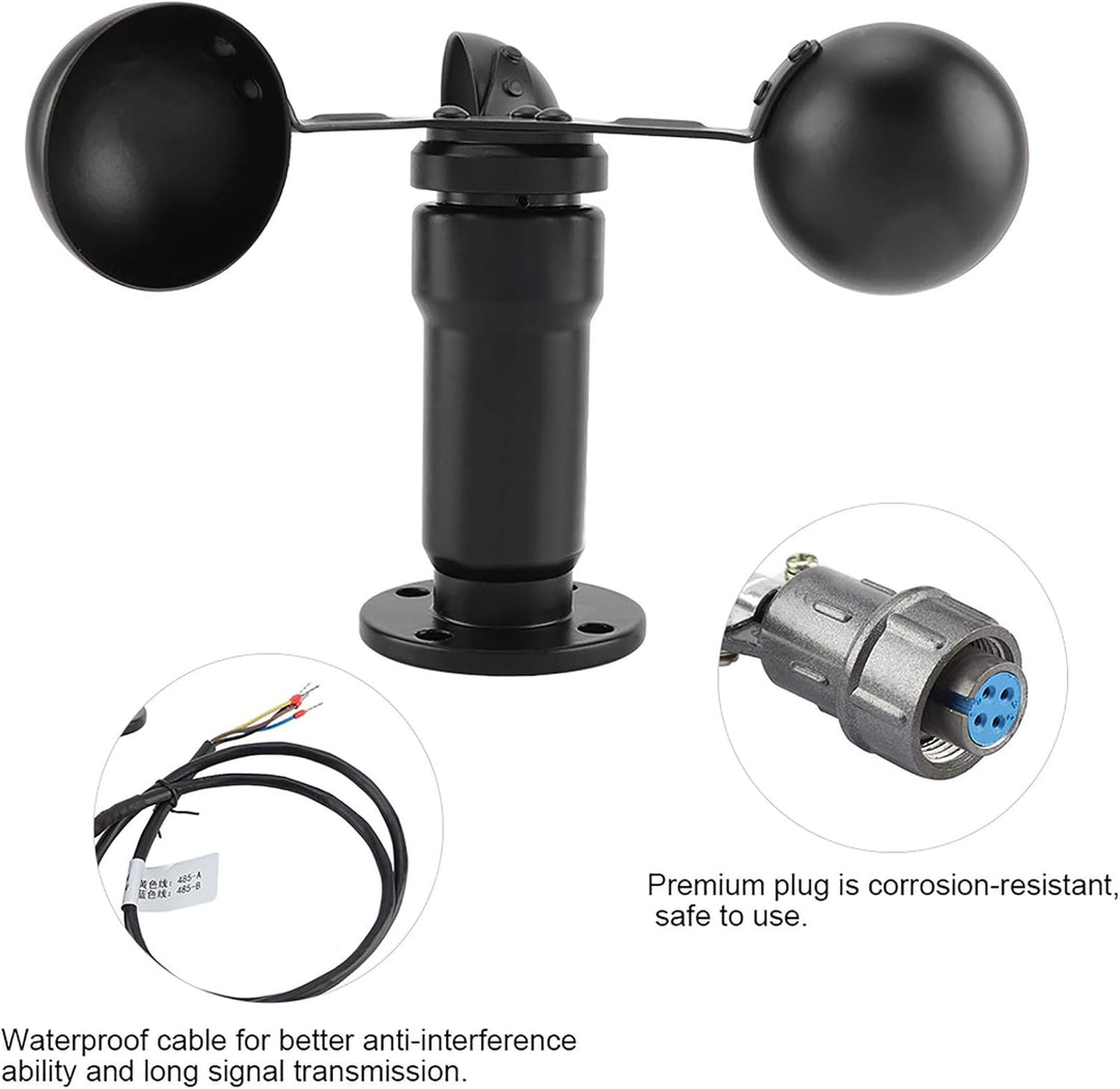 Windgeschwindigkeitssensor 4-20 mA Feuchtigkeitsbeständiger Anemometer mit hochwertigem Luftfahrtkab