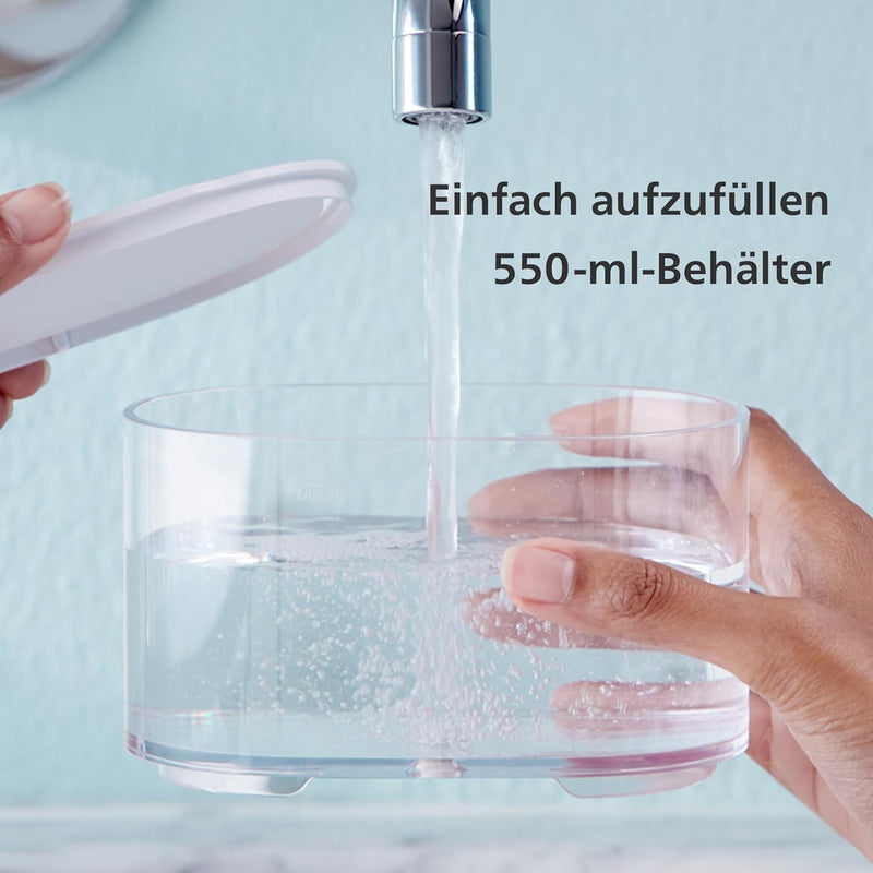 Philips Sonicare Power Flosser 3000, Munddusche mit Quad Stream Technologie, weiss (Modell HX3711/20