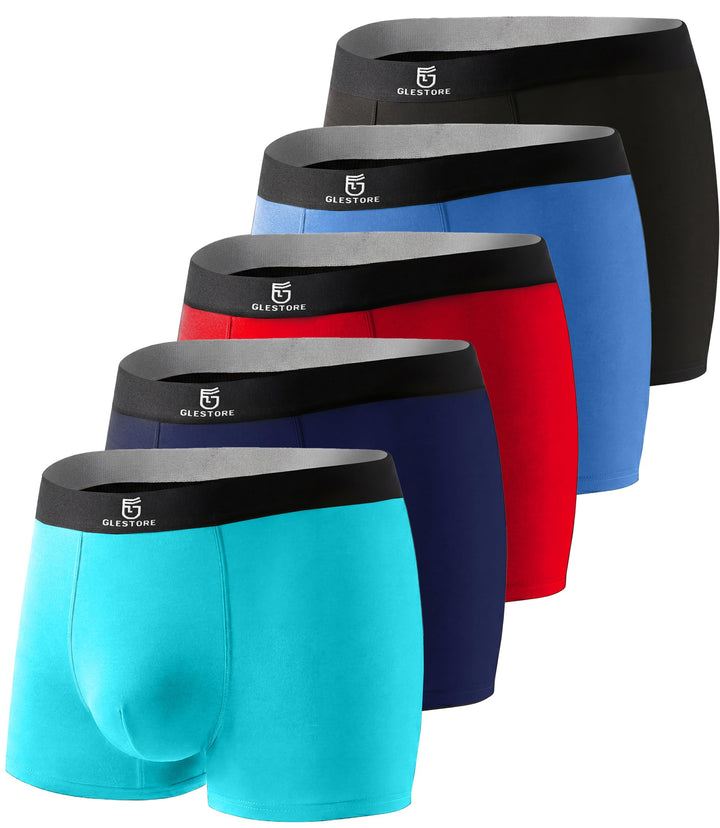 GLESTORE Modal Unterhosen Männer Boxershorts Herren 5er Pack Underpants L 5multicolor, L 5multicolor
