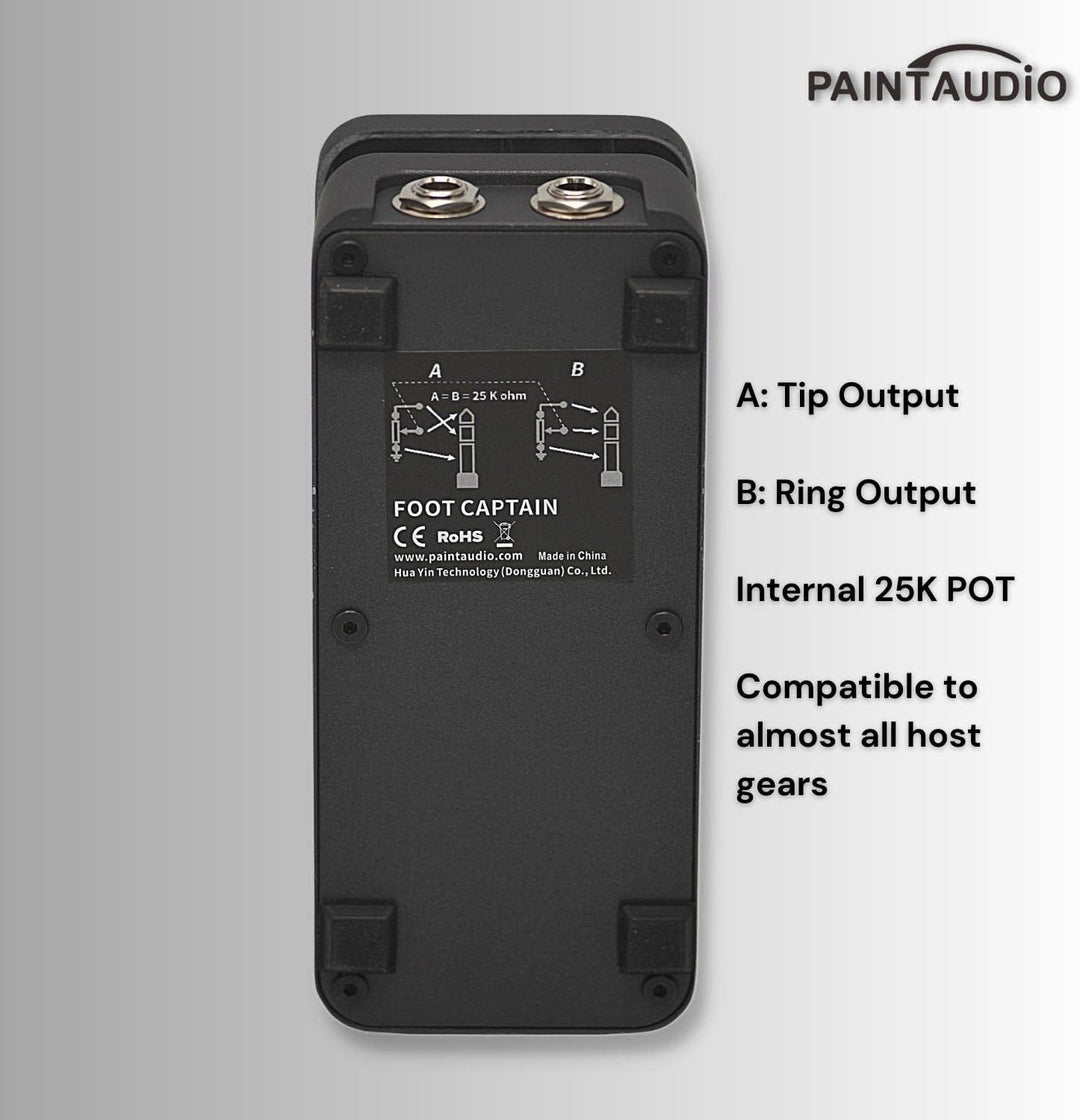 Paint Audio Foot Captain Dual Outputs Expression Pedal, Multi-Effekt-kompatibel für Tip/Ring-Verbind