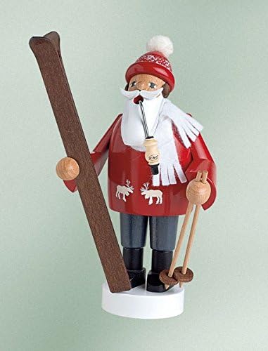 KWO Olbernhau 21167 Räuchermännchen Skifahrer, 19 cm