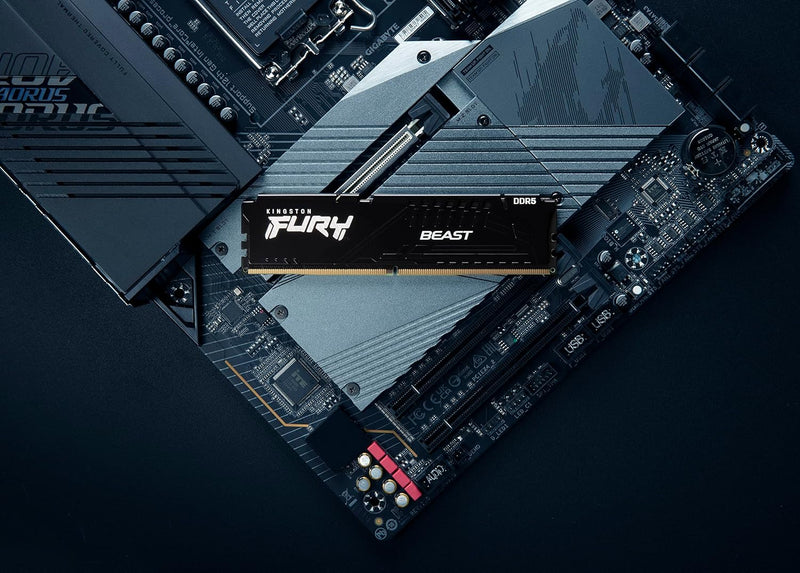 Kingston FURY Beast Schwarz XMP DDR5 64GB 6000MT/s CL40 DIMM Desktop Speicher (Kit mit 4) - KF560C40