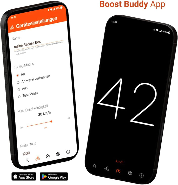badassBox 5 kontaktloses eBike Tuning für Bosch inkl. App Bosch Slim, Bosch Slim