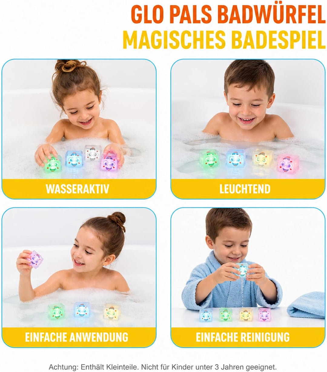 Glo Pals 4 leuchtende Würfel für EIN einzigartiges sensorisches Erlebnis und Magische Lichtshow für