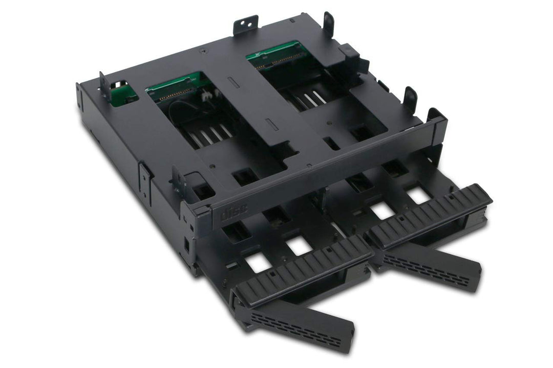 ICY DOCK 2X 2,5" SATA/SAS HDD/SSD Wechselrahmen mit schraubenlosen Trays Plus (Ultra) Slim ODD Slot