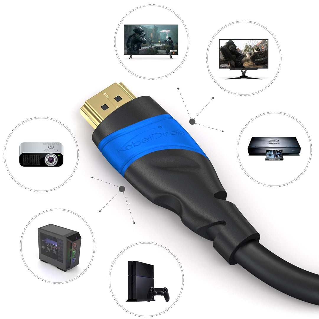 KabelDirekt – 8K & 4K HDMI Kabel – 10x 3m – Entwickelt in Deutschland – Für jedes HDMI-Kabel Setup (