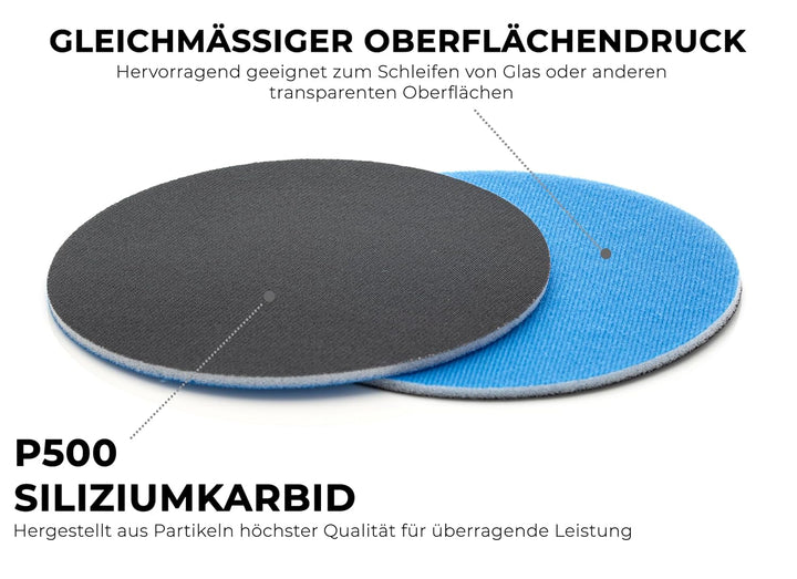 GLASS POLISH 14302 GlasX60 Profi Schleifscheibe für Glas, Siliziumkarbid Schleifscheibe mit Haken un